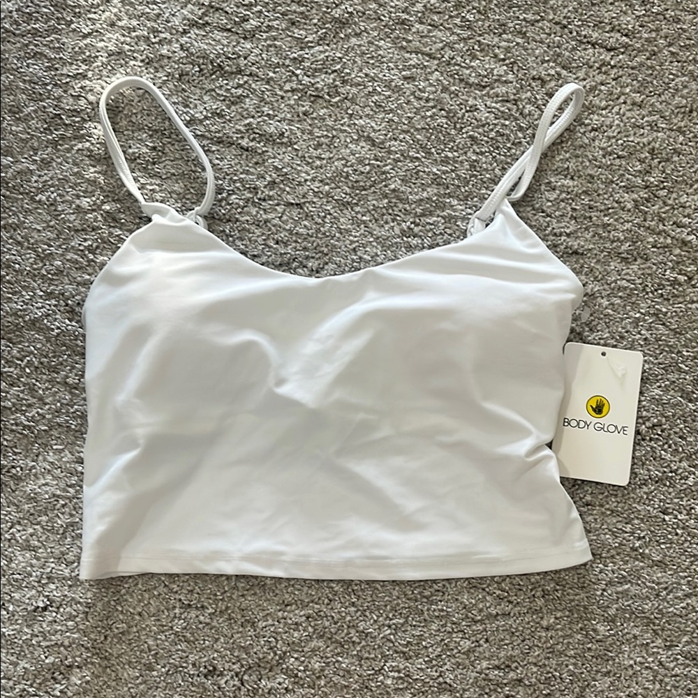 Body Glove Norah Crop Bikini Top In Snow. S/P